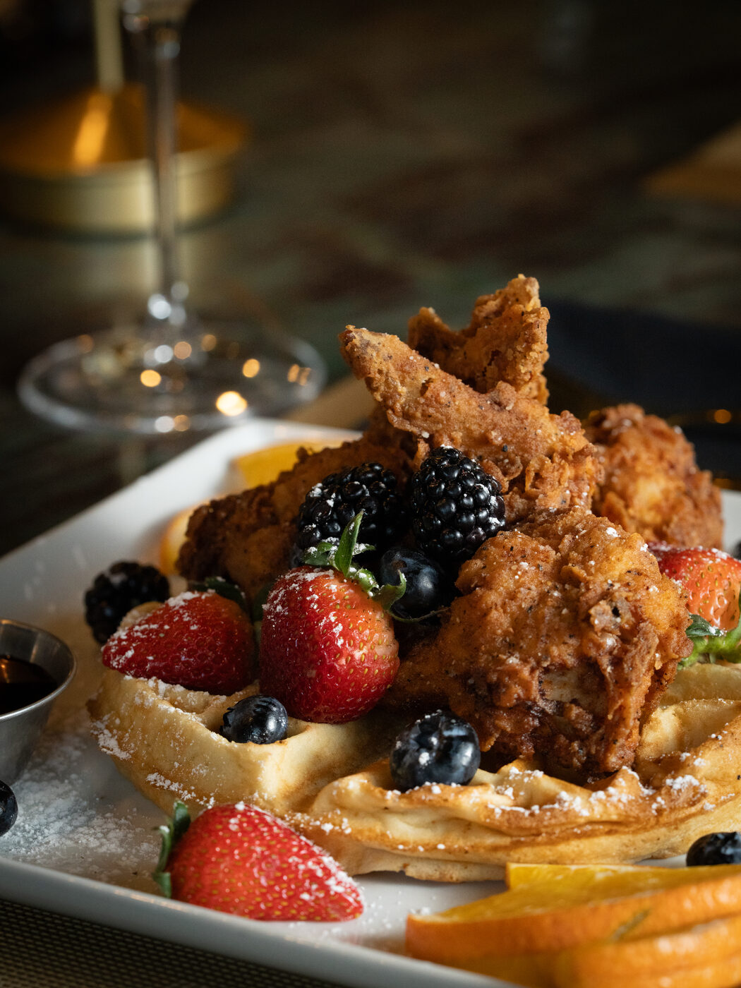 Chicken and waffles